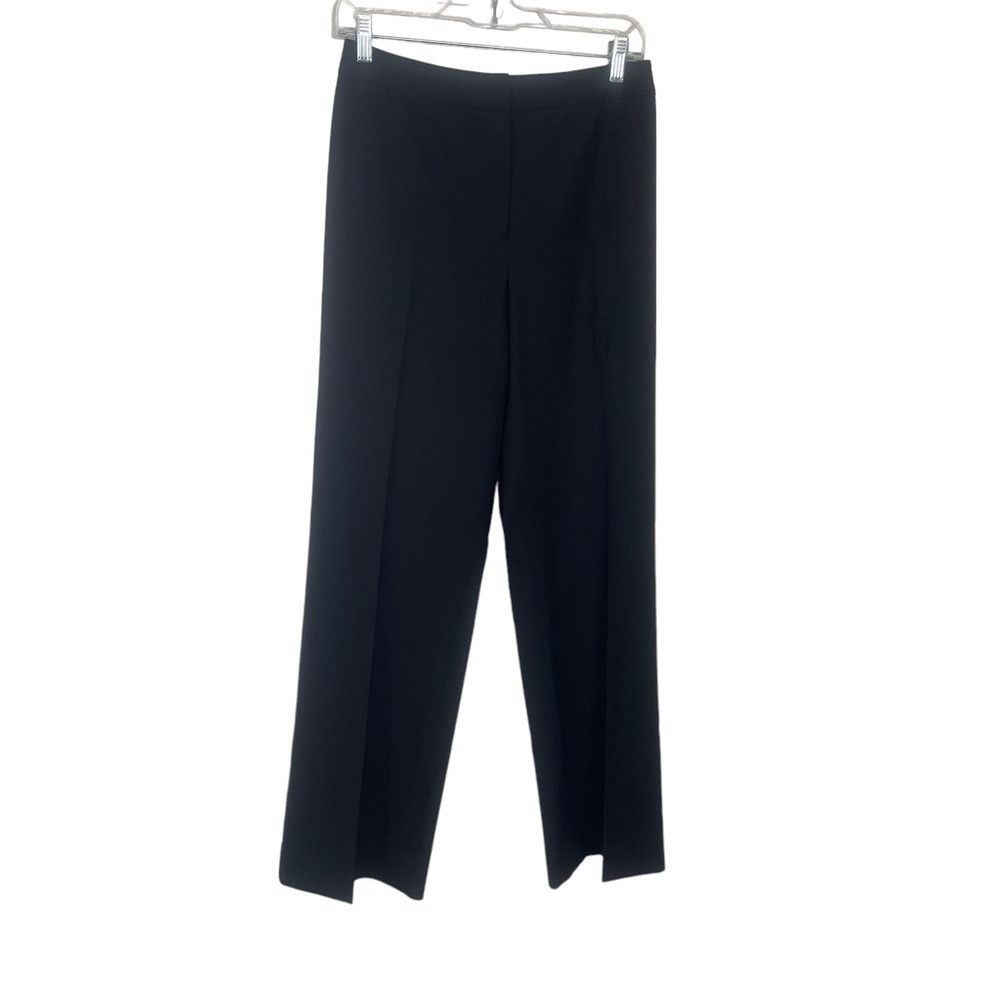 Lafayette 148 New York 10 Black Dress Pants Pockets Wool / Elastine